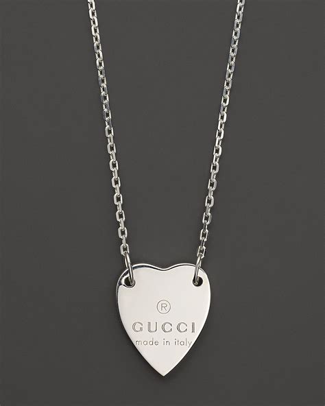 gucci heart necklace dupe|gucci trademark necklace with heart pendant.